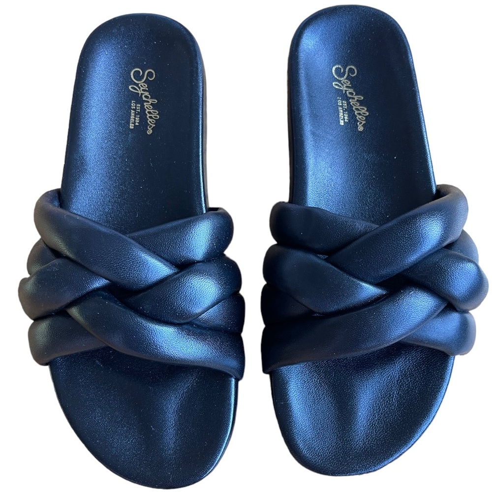 Seychelles Low Key Glow Up Sandals Black Size 10 US NWT